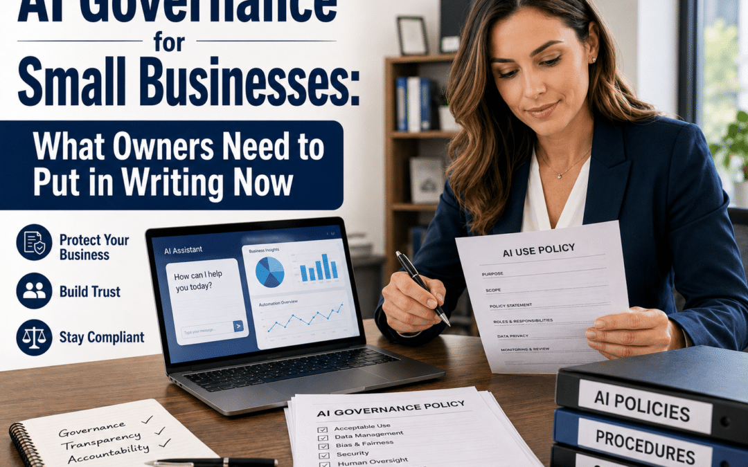 AI Governance for Small Businesses: What Owners Need to Put in Writing Now