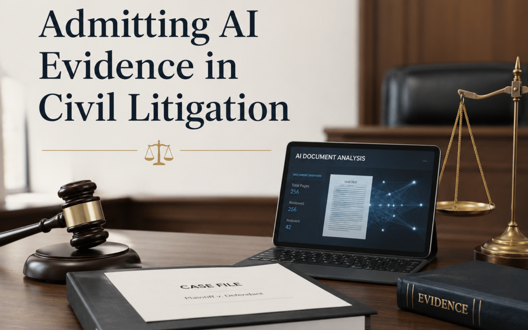 Admitting AI Evidence in Civil Litigation: Authentication, Reliability, Discovery, and Trial Strategy