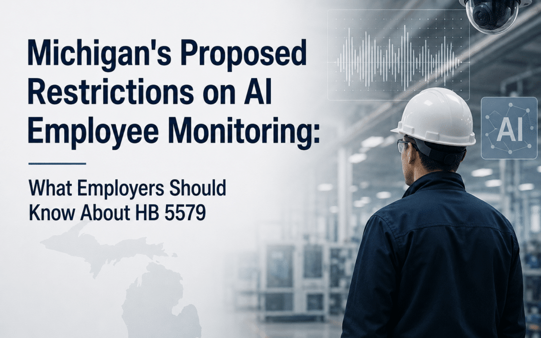 Michigan’s Proposed Restrictions on AI Employee Monitoring: What Employers Should Know About HB 5579